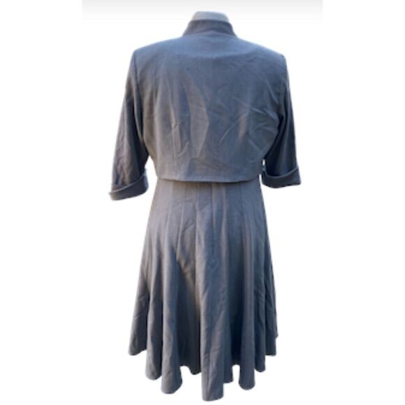 R & M Richards 2-Piece Dress/Jacket Gray Sz. 12 Office Easter Professional - Picture 9 of 11